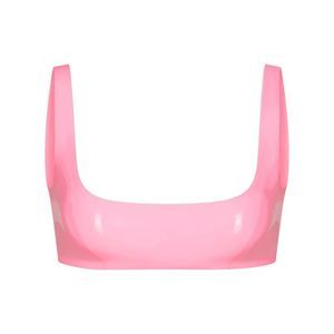 Skims Latex Scoop Neck Bralette Sz SMALL in Neon Blush